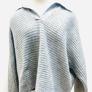 NWT SO GOODS FOR LIFE Junior Long Sleeve V-Neck Pullover Collar Gray Sweater XXL